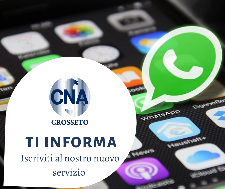 CNA Grosseto attiva il servizio informativo via Whatsapp