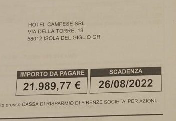Bollette della luce da capogiro al Giglio: quasi 22mila euro di consumi per un albergo
