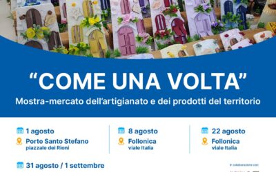 Come una volta: la mostra mercato dell’artigianato creativo sbarca a Porto Santo Stefano