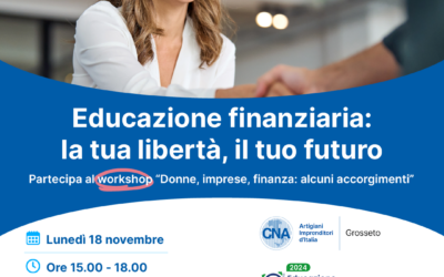“Donne, impresa, finanza”: alla CNA si parla di educazione finanziaria
