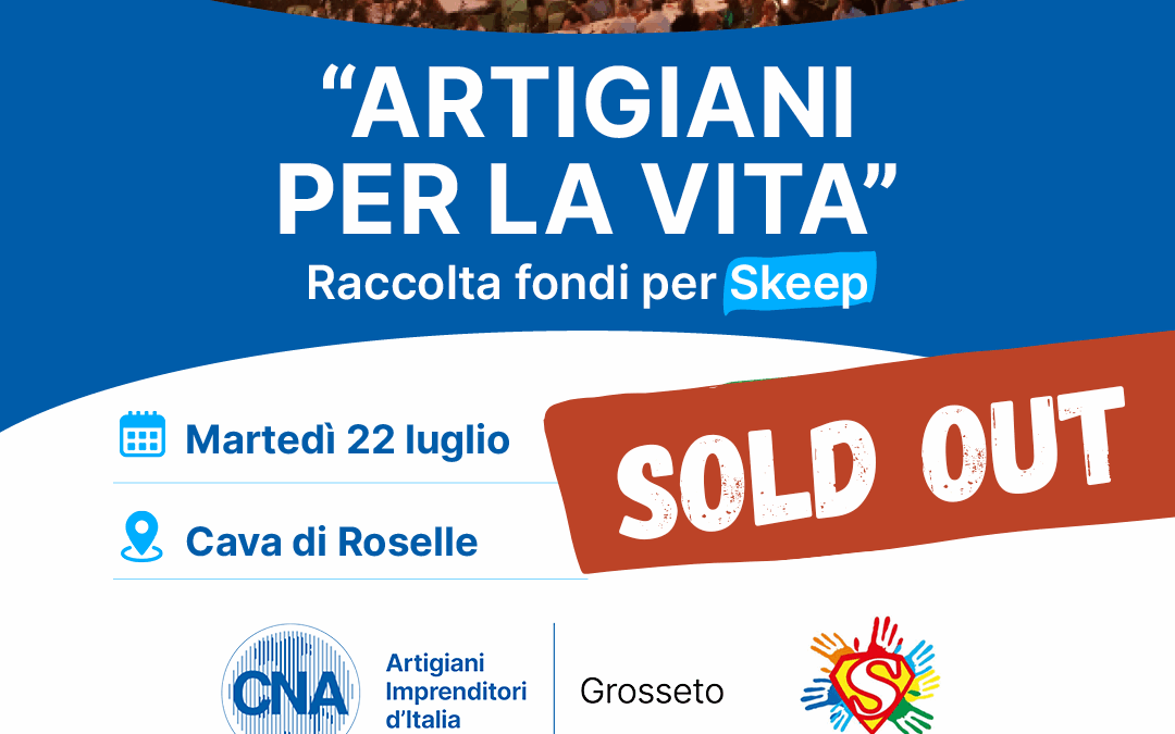 Già sold out la serata di “Artigiani per la vita” dedicata a Skeep